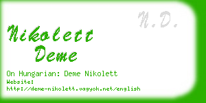 nikolett deme business card